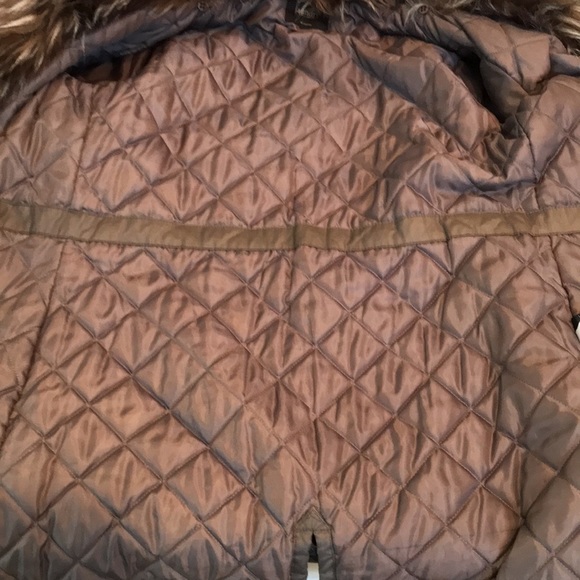 Laundry by Shelli Segal Fur Trimmed Hooded Anorak Coat Jacket | Medium | EUC - Picture 13 of 15